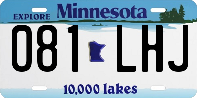 MN license plate 081LHJ