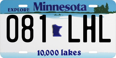 MN license plate 081LHL