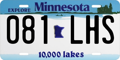 MN license plate 081LHS