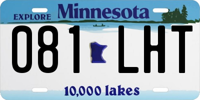 MN license plate 081LHT