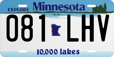 MN license plate 081LHV