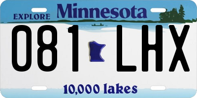 MN license plate 081LHX