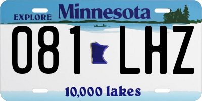 MN license plate 081LHZ