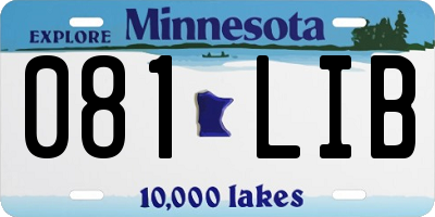 MN license plate 081LIB