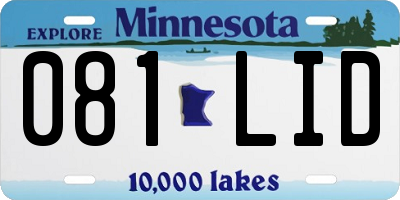 MN license plate 081LID