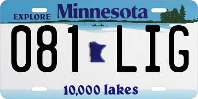 MN license plate 081LIG