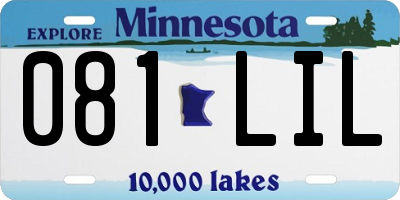 MN license plate 081LIL