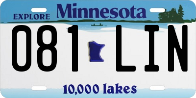 MN license plate 081LIN