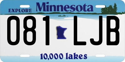MN license plate 081LJB
