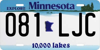 MN license plate 081LJC