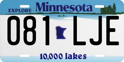 MN license plate 081LJE