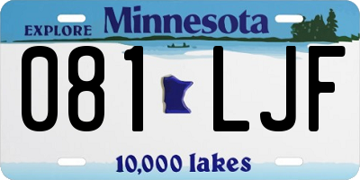 MN license plate 081LJF