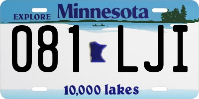 MN license plate 081LJI
