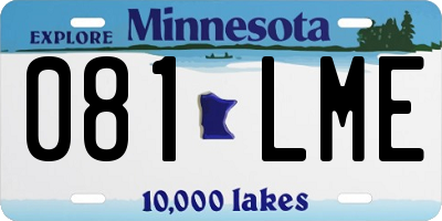 MN license plate 081LME