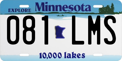 MN license plate 081LMS