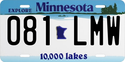MN license plate 081LMW