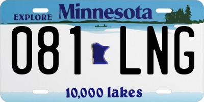 MN license plate 081LNG