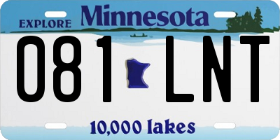 MN license plate 081LNT