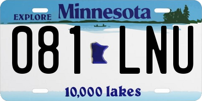 MN license plate 081LNU