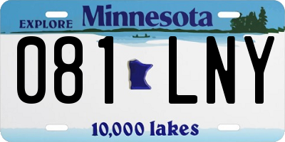 MN license plate 081LNY