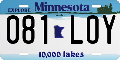 MN license plate 081LOY