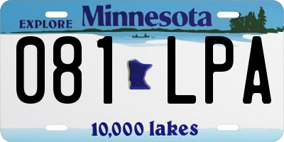 MN license plate 081LPA