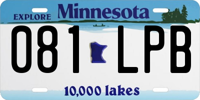 MN license plate 081LPB