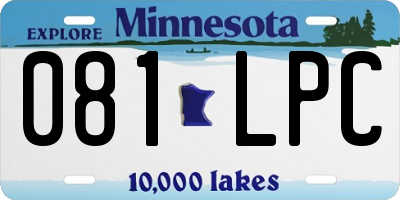 MN license plate 081LPC