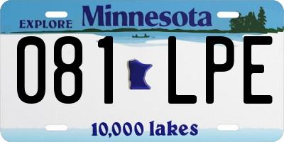 MN license plate 081LPE