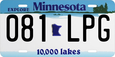 MN license plate 081LPG