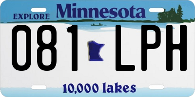 MN license plate 081LPH