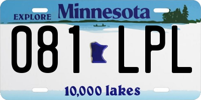 MN license plate 081LPL