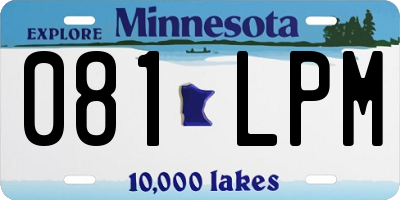 MN license plate 081LPM