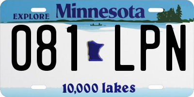 MN license plate 081LPN