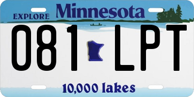 MN license plate 081LPT