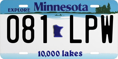 MN license plate 081LPW