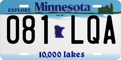 MN license plate 081LQA