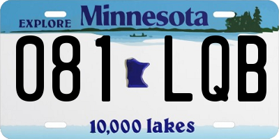 MN license plate 081LQB