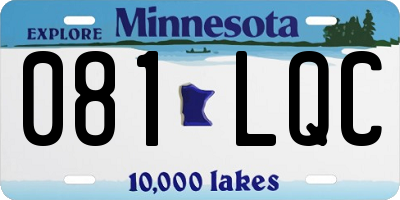 MN license plate 081LQC