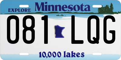 MN license plate 081LQG
