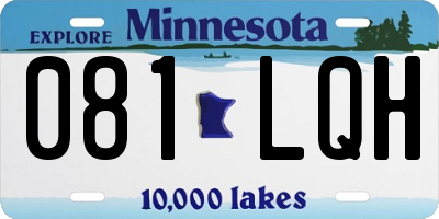 MN license plate 081LQH