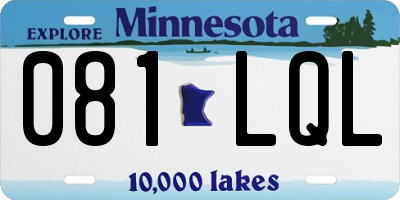 MN license plate 081LQL