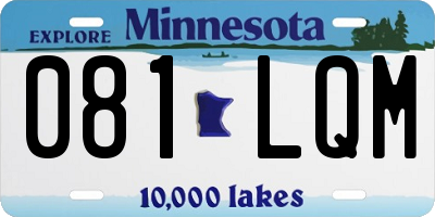 MN license plate 081LQM