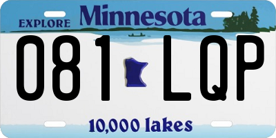 MN license plate 081LQP