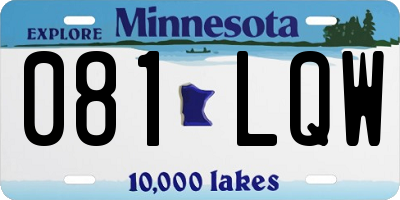 MN license plate 081LQW