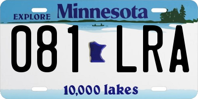 MN license plate 081LRA