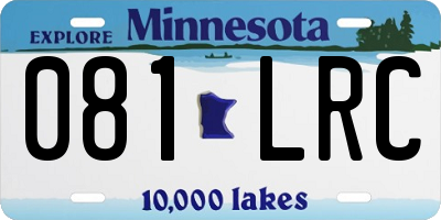 MN license plate 081LRC