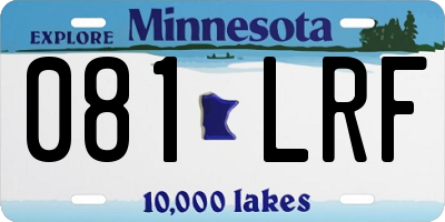 MN license plate 081LRF