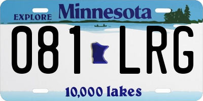 MN license plate 081LRG