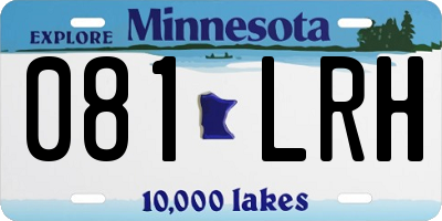 MN license plate 081LRH
